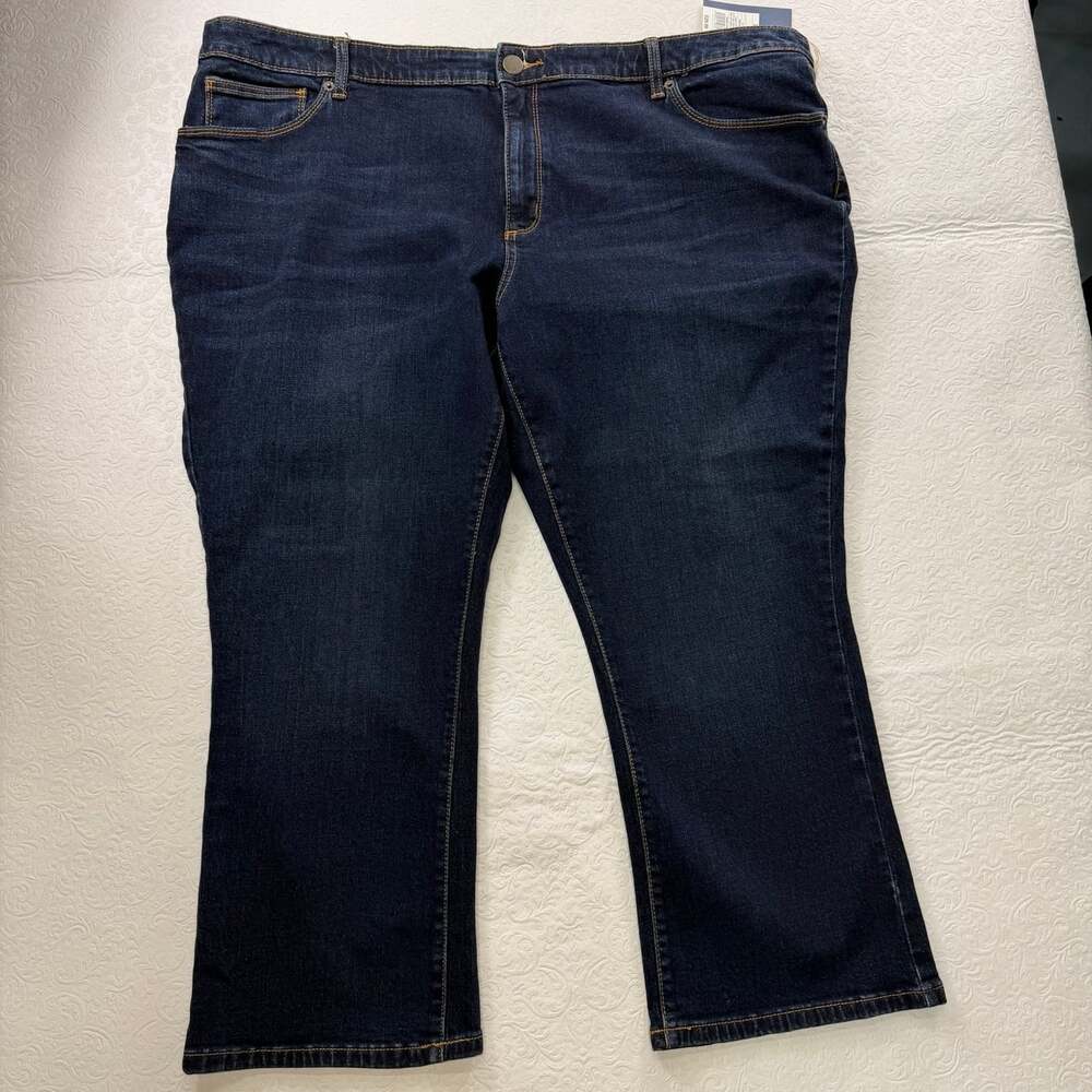 Universal Thread Dark Wash kick Boot Crop Jeans Stretch Pockets 22W NEW